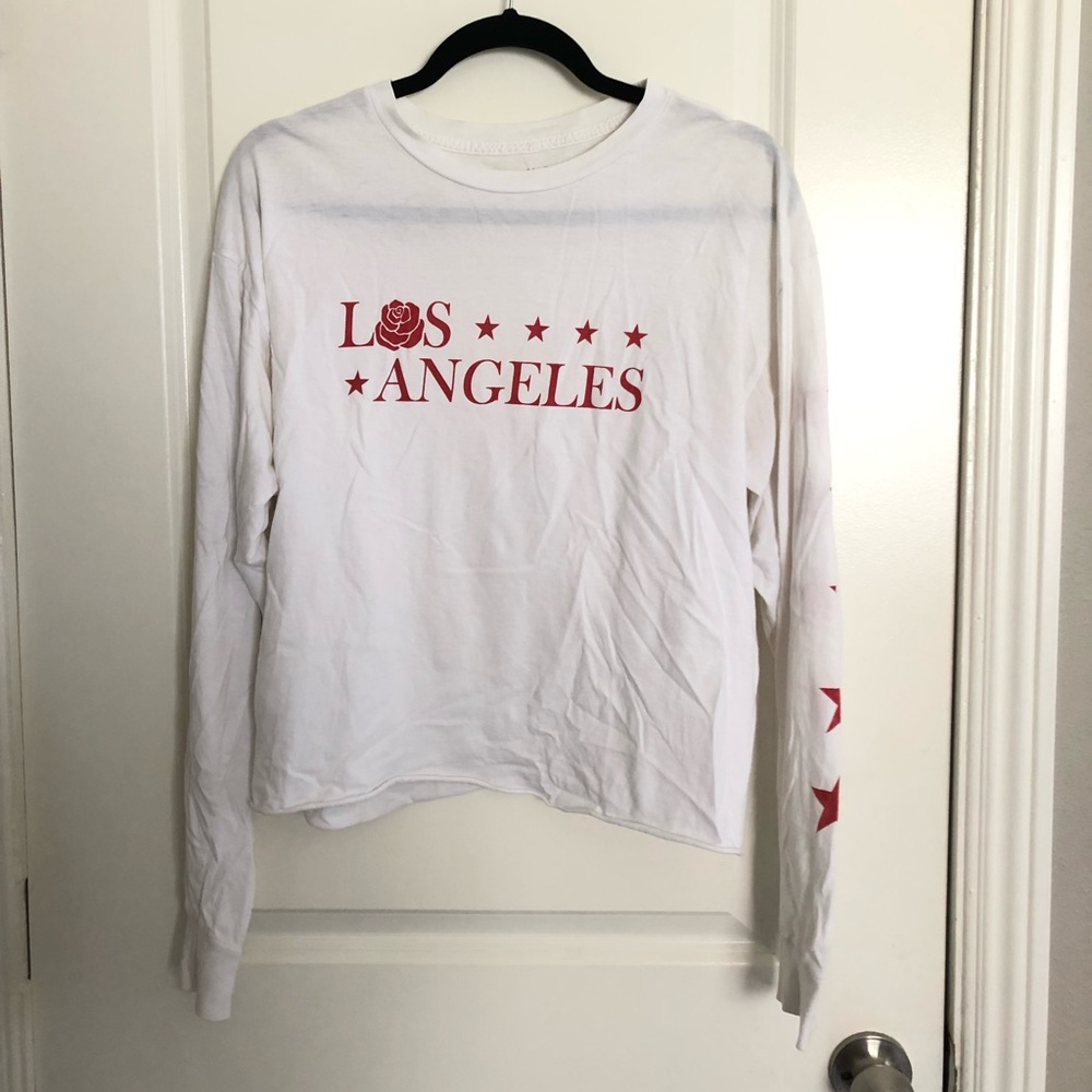 brandy melville Los Angeles cropped long sleeve